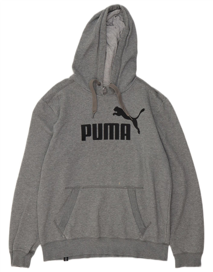PUMA muška majica s kapuljačom s kapuljačom, srednje sivi pamuk