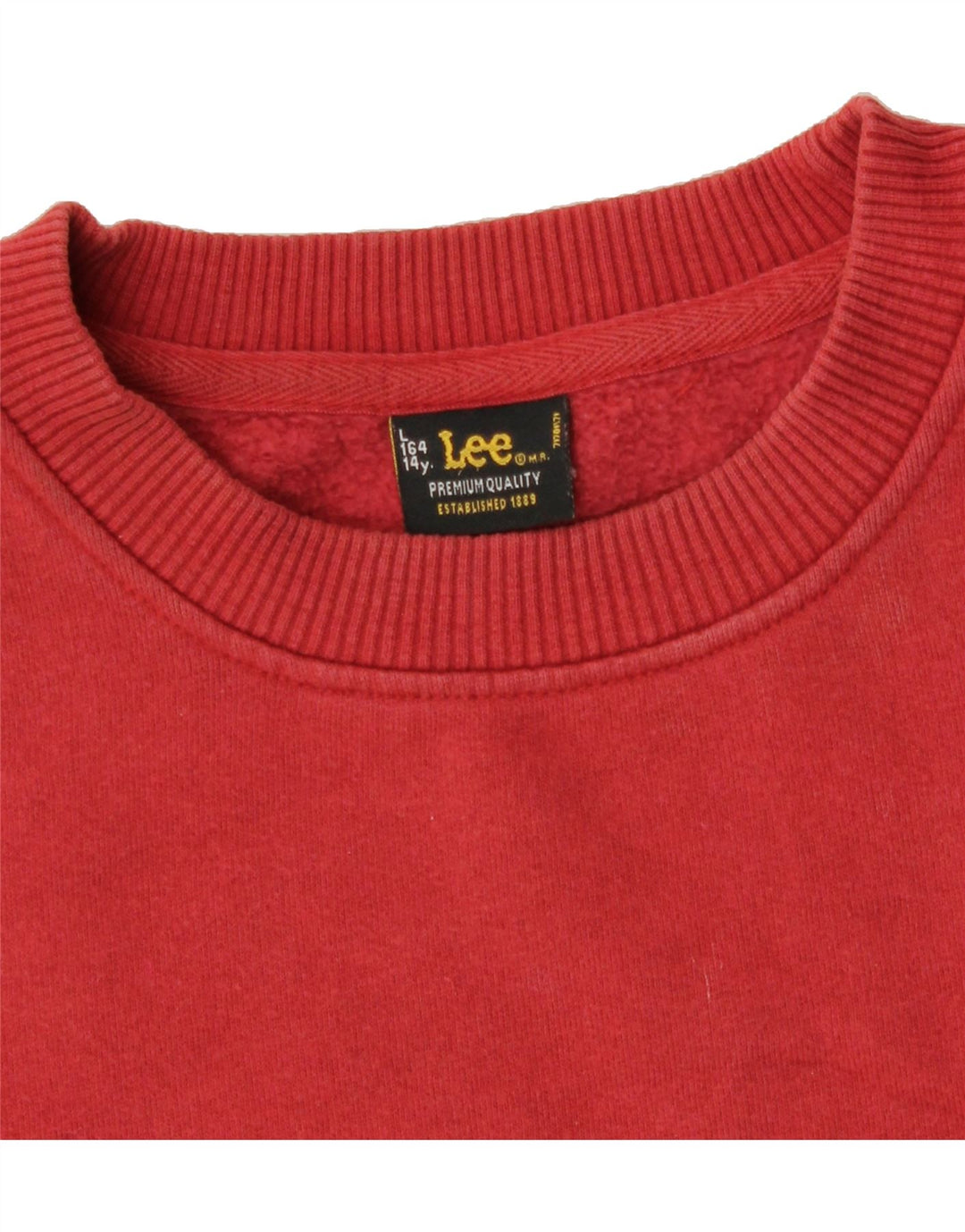 LEE Boys Graphic Sweatshirt Jumper 13-14 Years Large  Red Cotton Vintage Lee and Second-Hand Lee from Messina Hembry 
