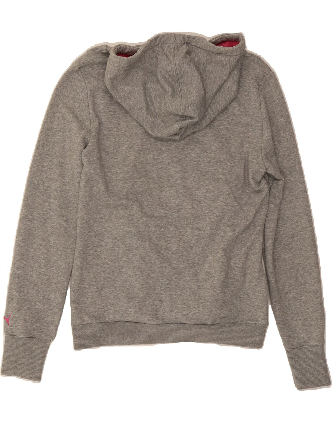 PUMA Womens Graphic Hoodie Jumper UK 12 Medium  Grey Vintage Puma and Second-Hand Puma from Messina Hembry 