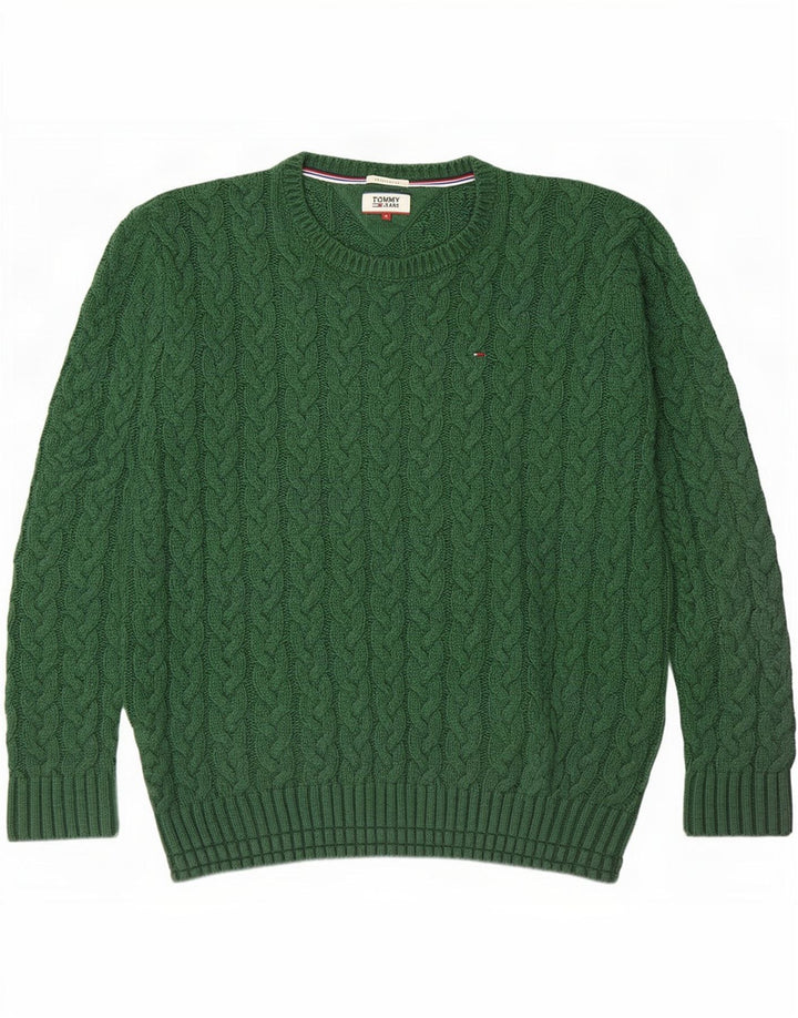 Tommy Hilfiger muški džemper s okruglim izrezom srednje zelene boje