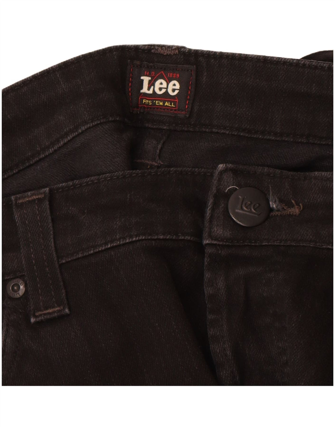 Lee Mens Powell Straight Jeans W38 L36 Crni pamuk