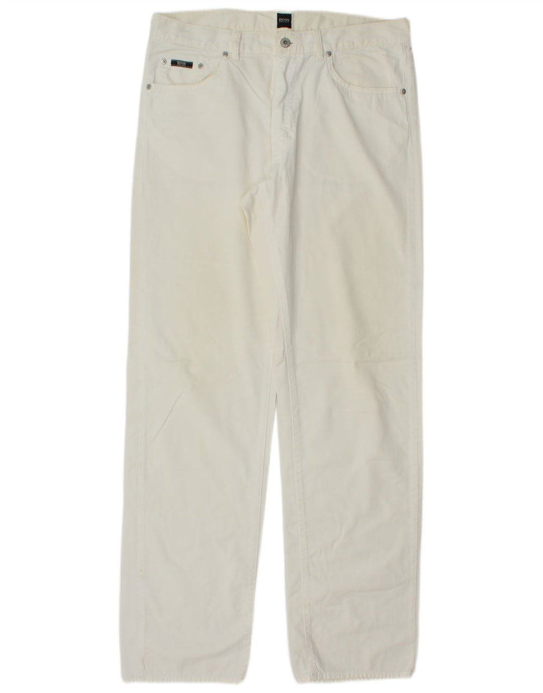 Muške ravne traperice Hugo Boss W36 L35 Bijele