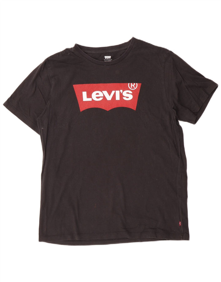 Levi's muška majica kratkih rukava srednje veličine, crni pamuk