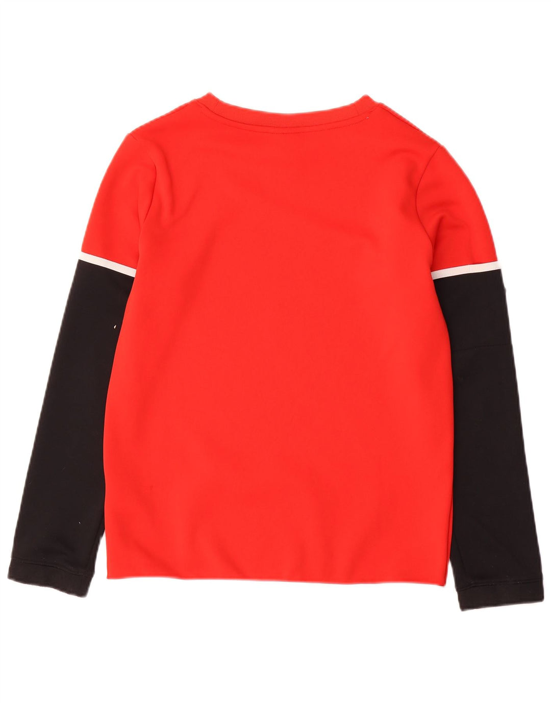 NIKE Boys Graphic Top Sleeve 12-13 Years Large Red Colourblock