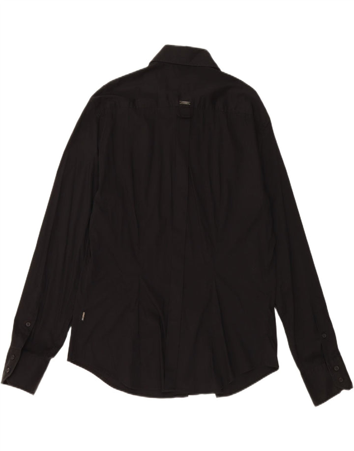 JUST CAVALLI Mens Shirt XL Black Cotton