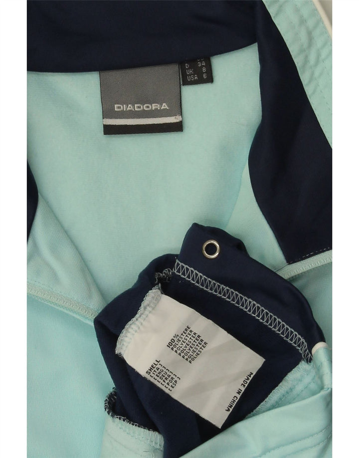 DIADORA Ženska prevelika gornja jakna trenirke UK 8 Small Blue Colourblock