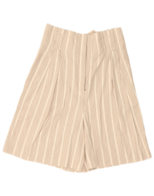Ženske bermude visokog struka Massimo Dutti EU 36 XS W26 bež na pruge