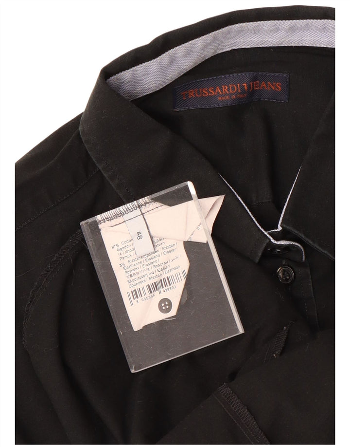 Trussardi Jeans ženska košulja IT 48 XL crni pamuk