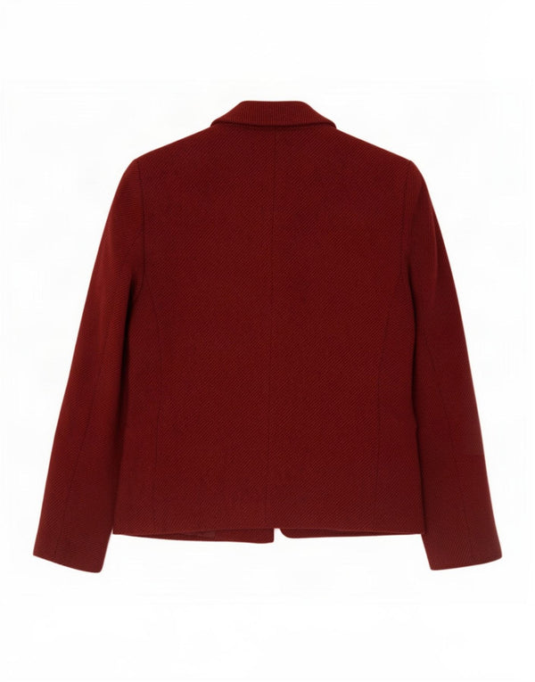 Marks & Spencer Ženska jakna sa 4 gumba Petite UK 10 Small Burgundy