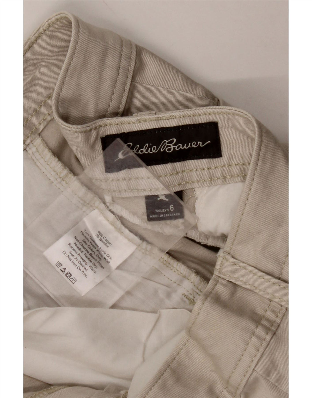 EDDIE BAUER Ženske chino kratke hlače US 6 srednje W30 sivi pamuk