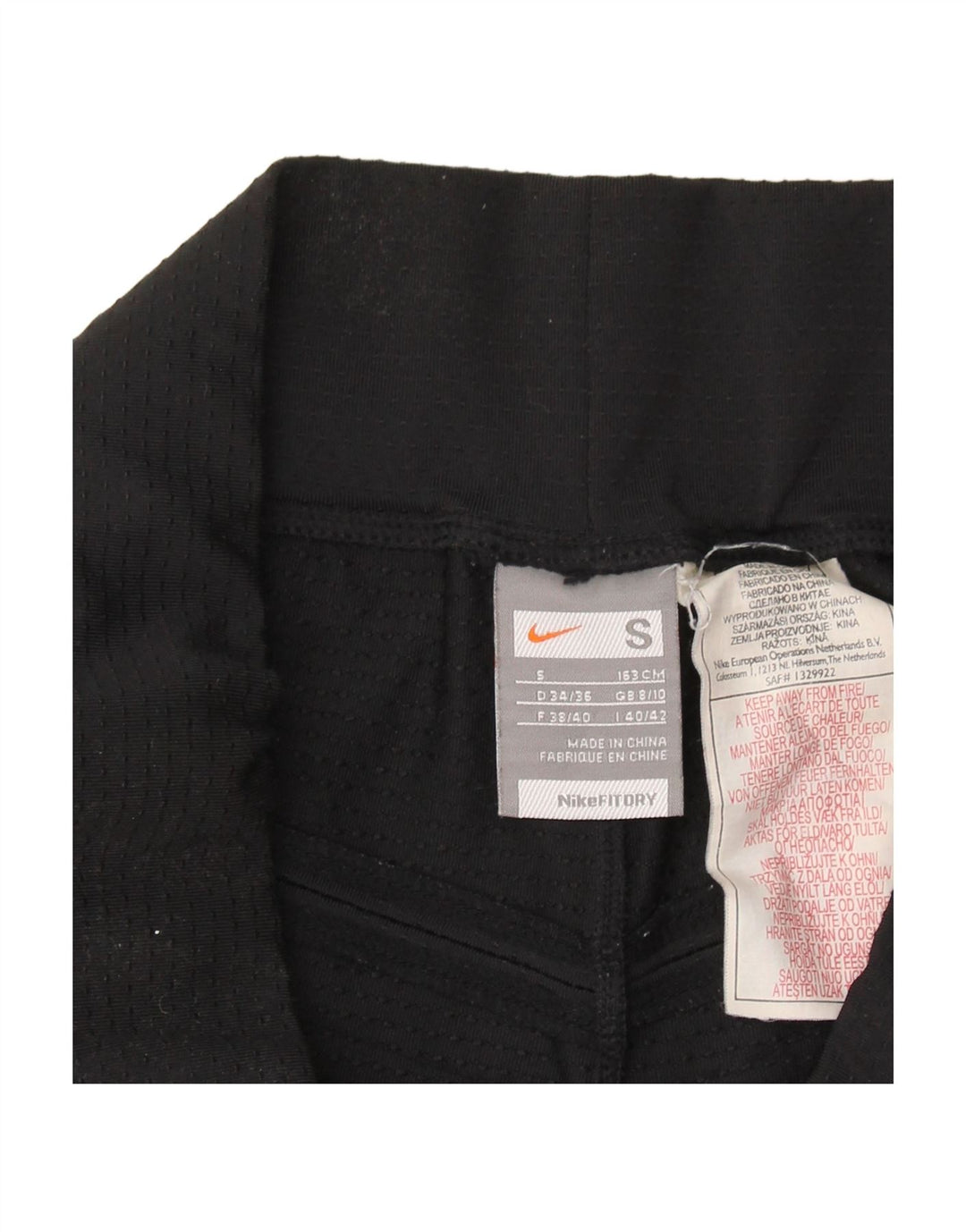 NIKE Womens Capri Tracksuit Trousers UK 8/10 Small  Black Polyester