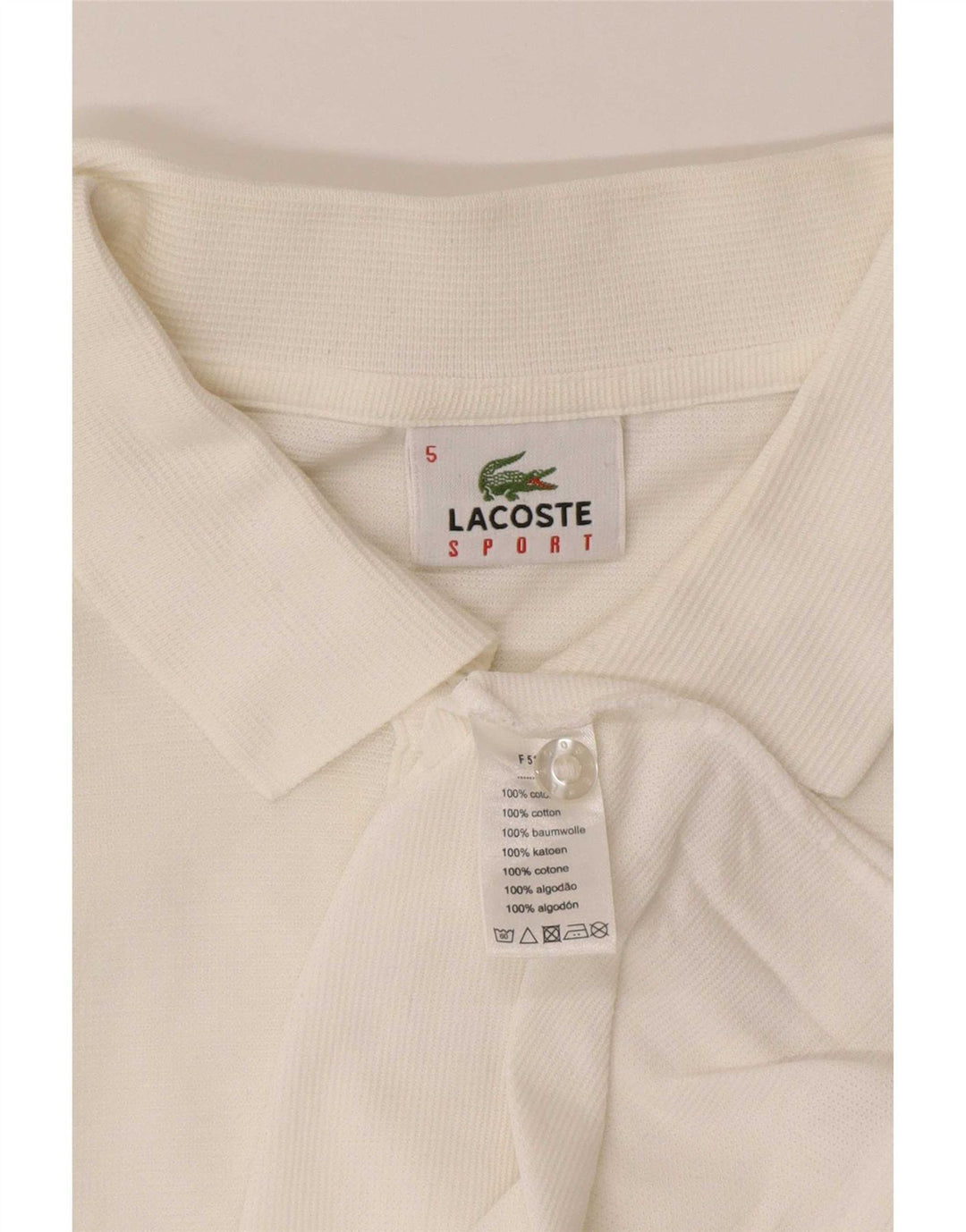 Lacoste muška polo majica veličine 5 velika bijela pamučna