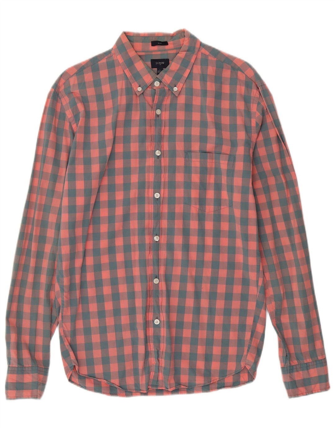 J. Crew muška tanka košulja velika ružičasta gingham