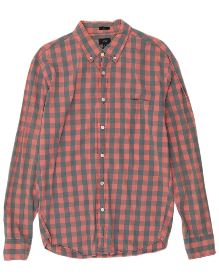 J. Crew muška tanka košulja velika ružičasta gingham