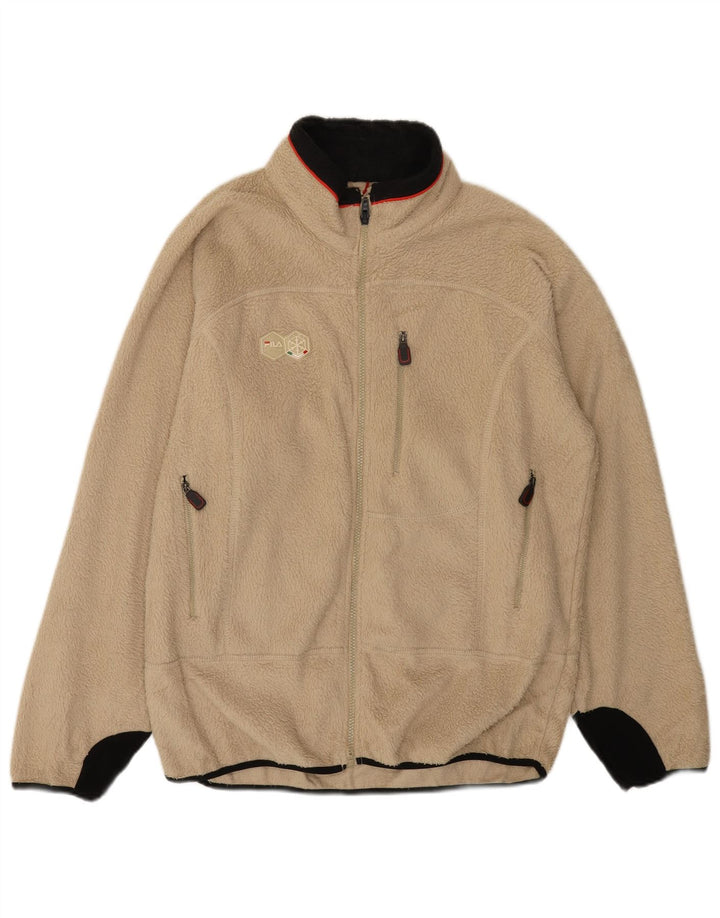 Fila Muška jakna od flisa UK 40 Large Beige Colourblock Poliester