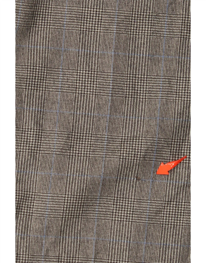 BROOKS BROTHERS Muške hlače s štipaljkama Madison W32 L29 Siva houndstooth