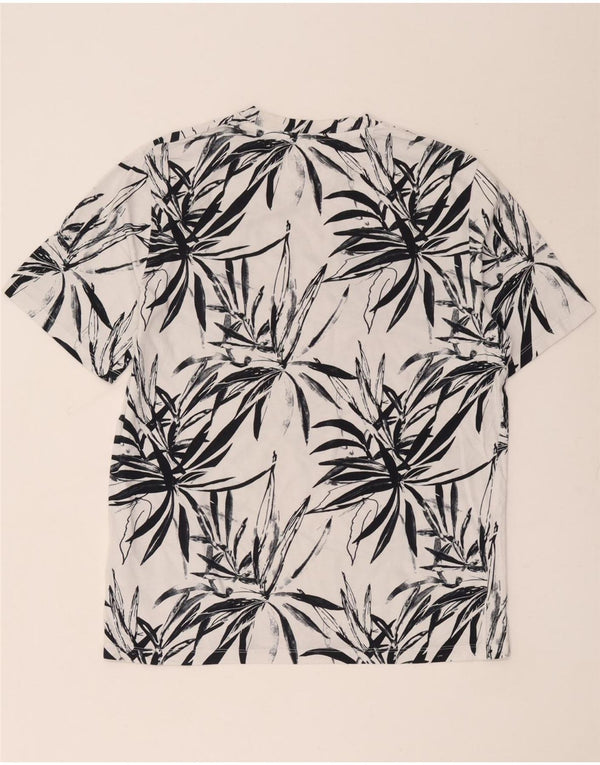 Jack & Jones muška majica kratkih rukava Veliki bijeli cvjetni pamuk