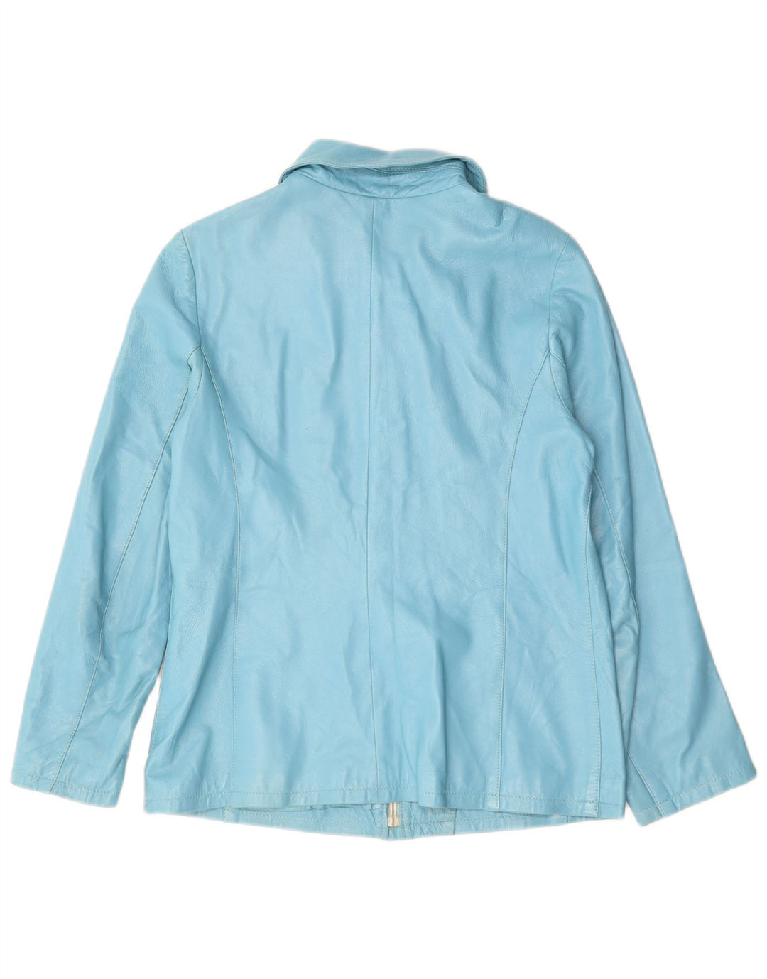 VINTAGE ženska kožna jakna UK 14 Srednje plava koža