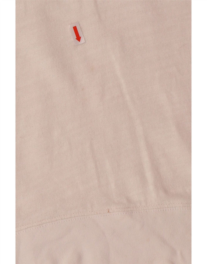 J. CREW Ženska prevelika majica s kratkim rukavima UK 10 Mali bijeli pamuk
