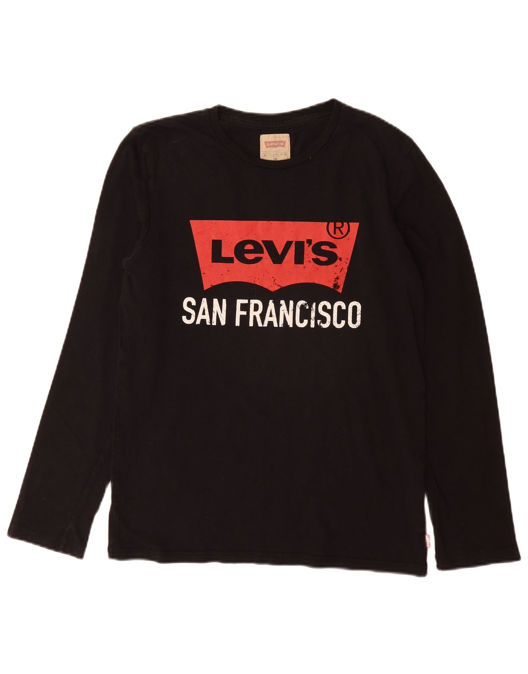 LEVI'S majica dugih rukava za dječake, 15-16 godina, crni pamuk