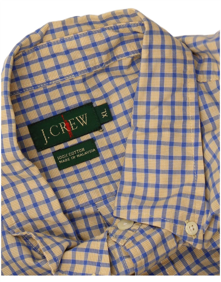 J. CREW muška košulja XL žuti karirani pamuk
