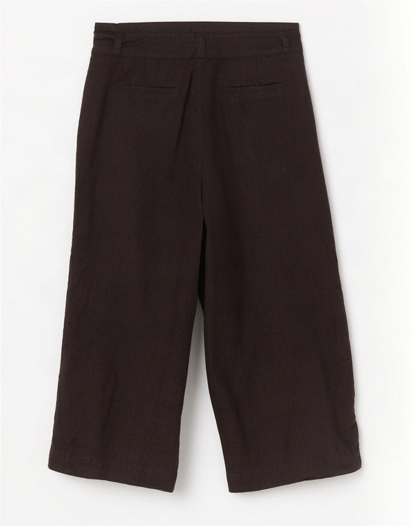 Ženske kapri hlače Fat Face UK 14 Large W34 L23 Crna lanena