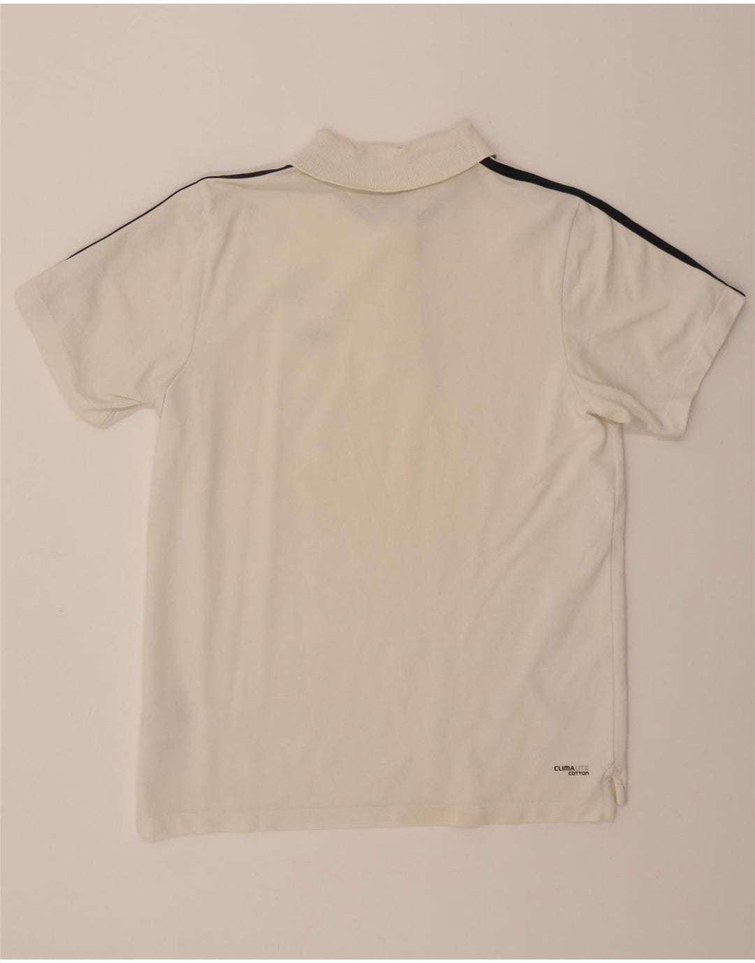 ADIDAS Mens Clima 365 Polo Shirt Medium White Cotton Vintage Adidas and Second-Hand Adidas from Messina Hembry 