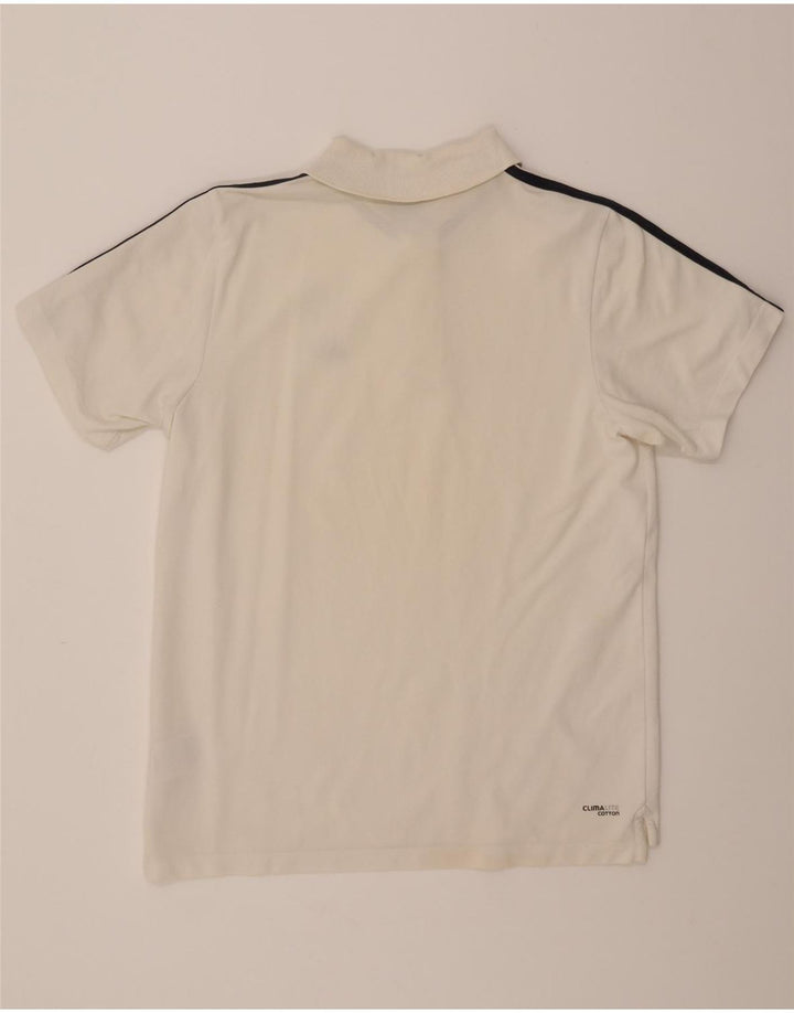 ADIDAS Mens Clima 365 Polo Shirt Medium White Cotton Vintage Adidas and Second-Hand Adidas from Messina Hembry 