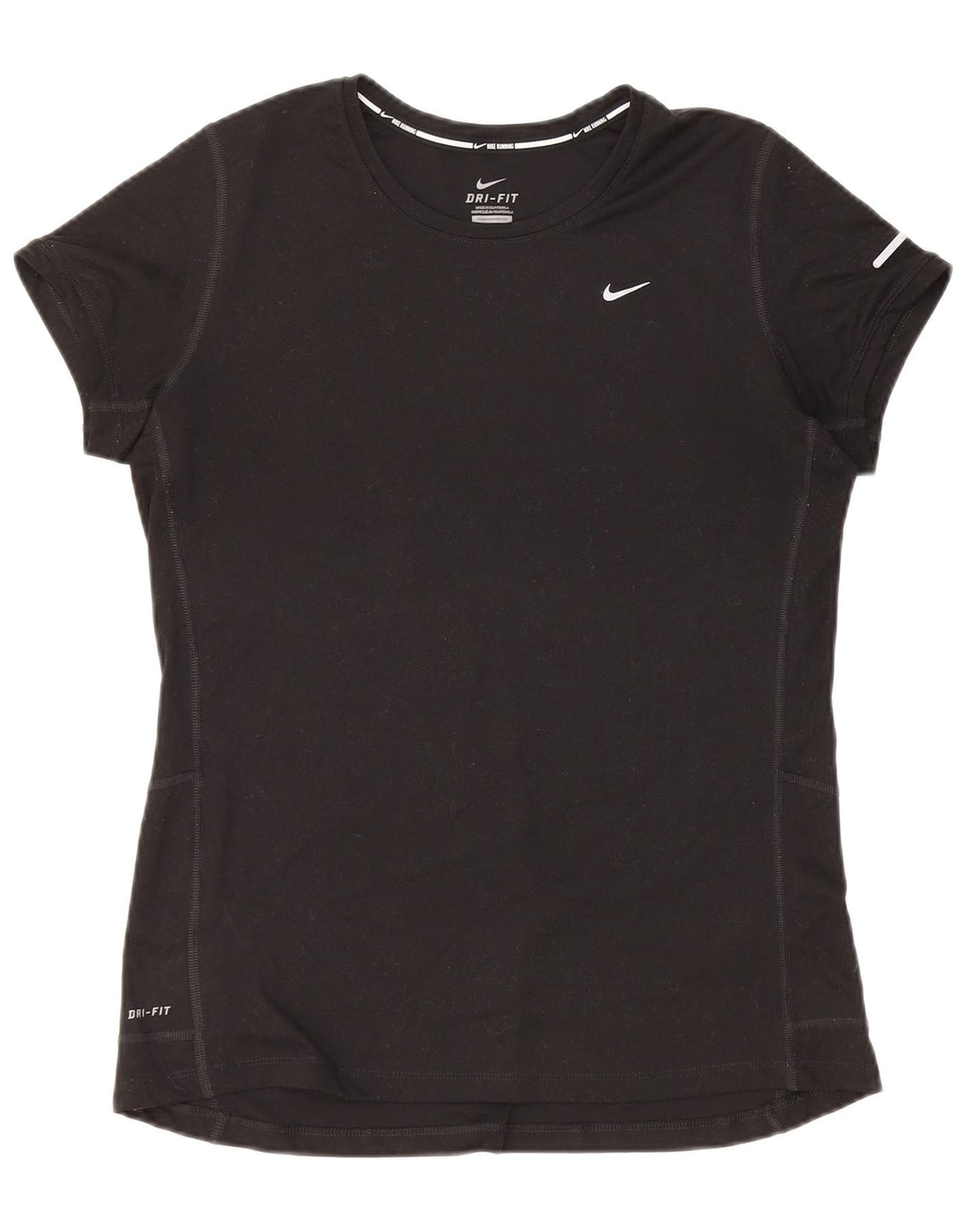 NIKE ženska majica kratkih rukava Dri Fit UK 14 veliki crni poliester