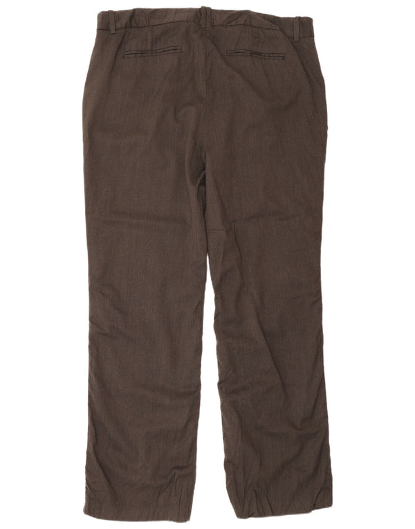 Eddie Bauer Womens Mercer Fit Casual Trousers US 16 2XL W36 L32 Brown