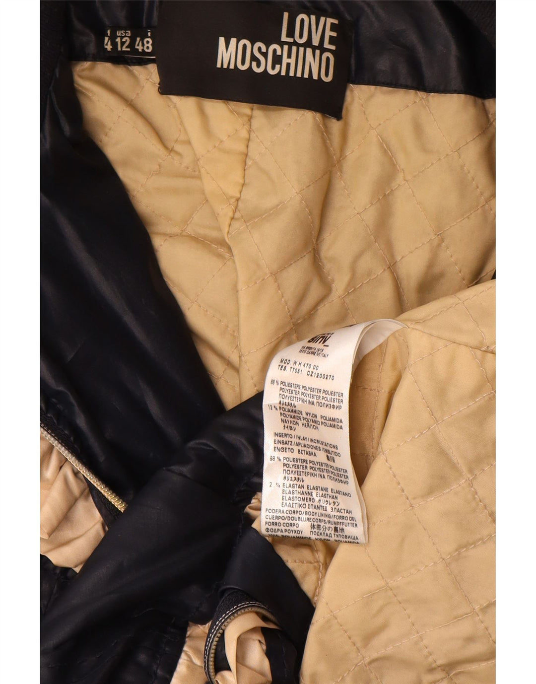 Moschino ženska pomoćna jakna US 12 Large tamnoplavi poliester