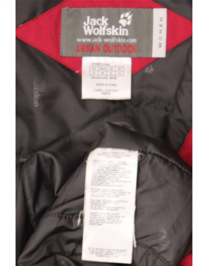 Jack Wolfskin ženska vjetrovka s kapuljačom UK 10 Mali crveni poliester