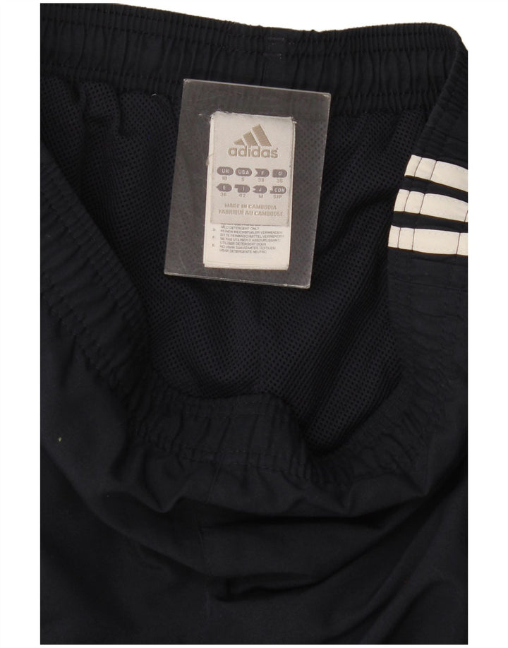 Adidas ženske Capri trenirke hlače UK 10 Male tamnoplave poliesterske