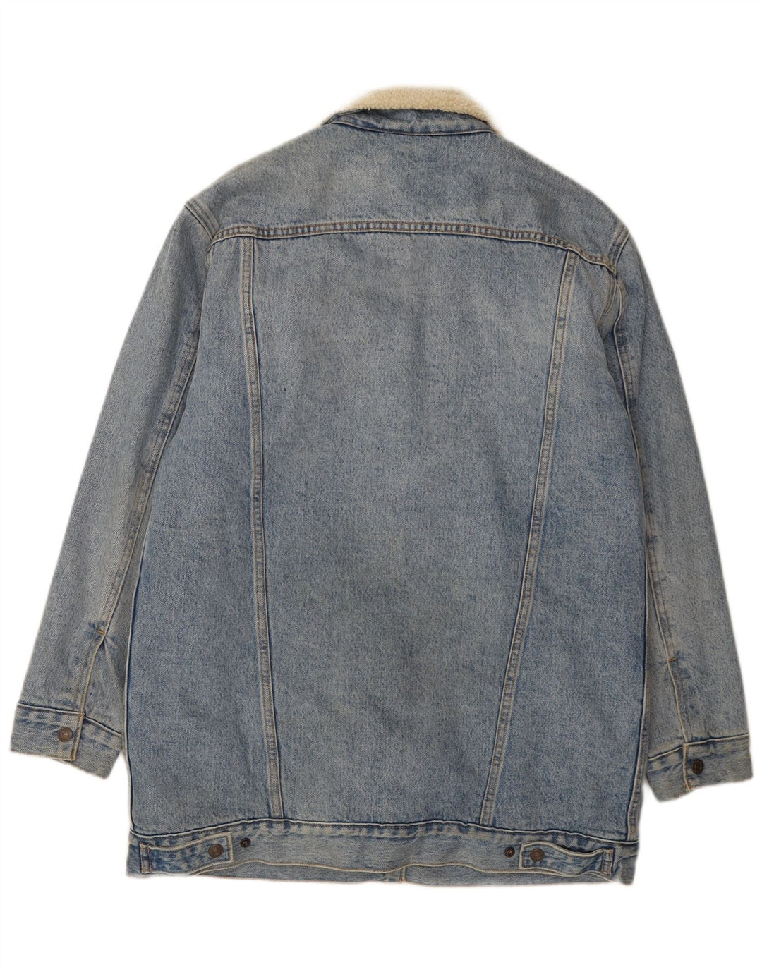 Levi's ženska traper šerpa jakna UK 38 srednje plavi pamuk