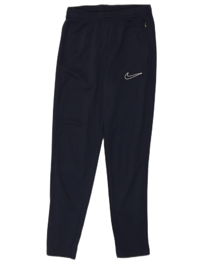 NIKE Boys Dri Fit Trenirke Hlače 12-13 Years Large Navy Blue Poliester