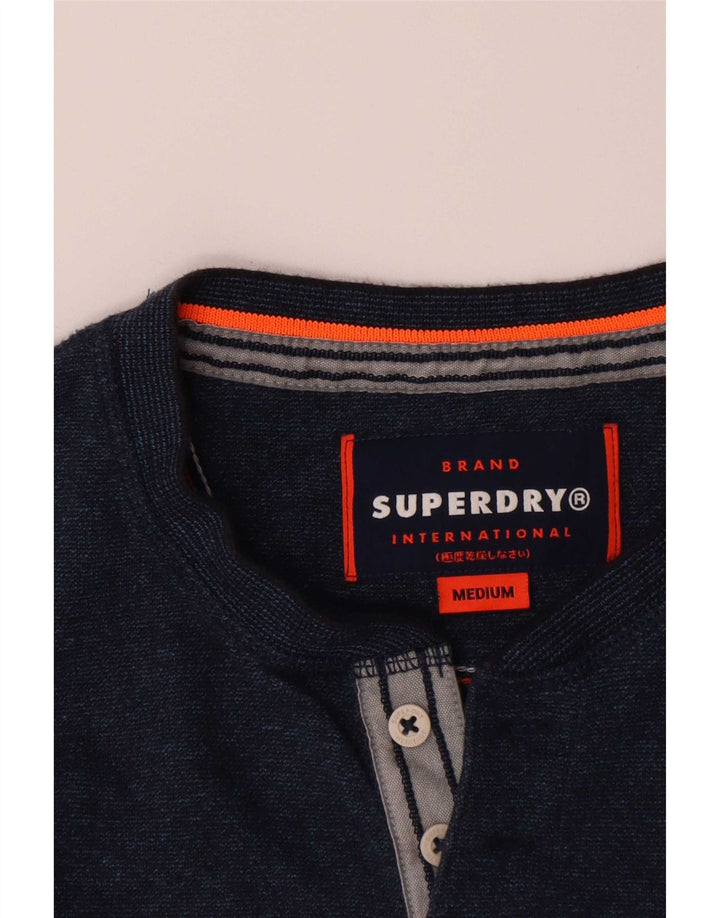 Superdry muška majica dugih rukava, srednje tamnoplavi pamuk