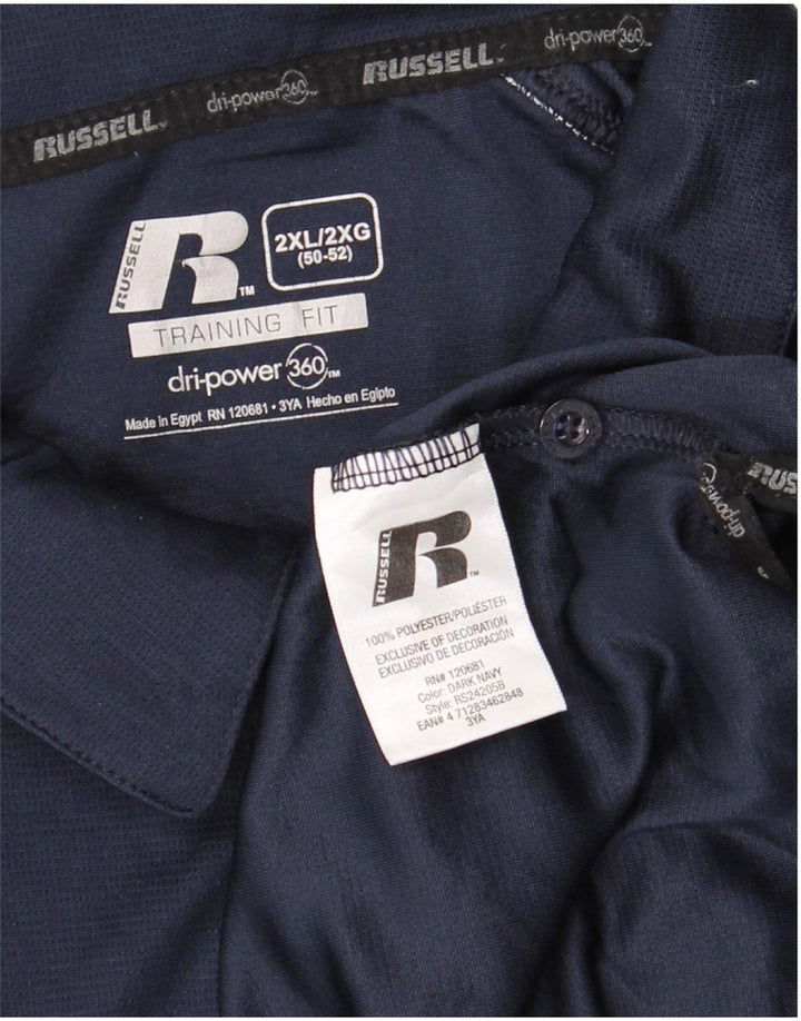 RUSSELL ATHLETIC muška polo majica UK 50/52 2XL tamnoplavi poliester