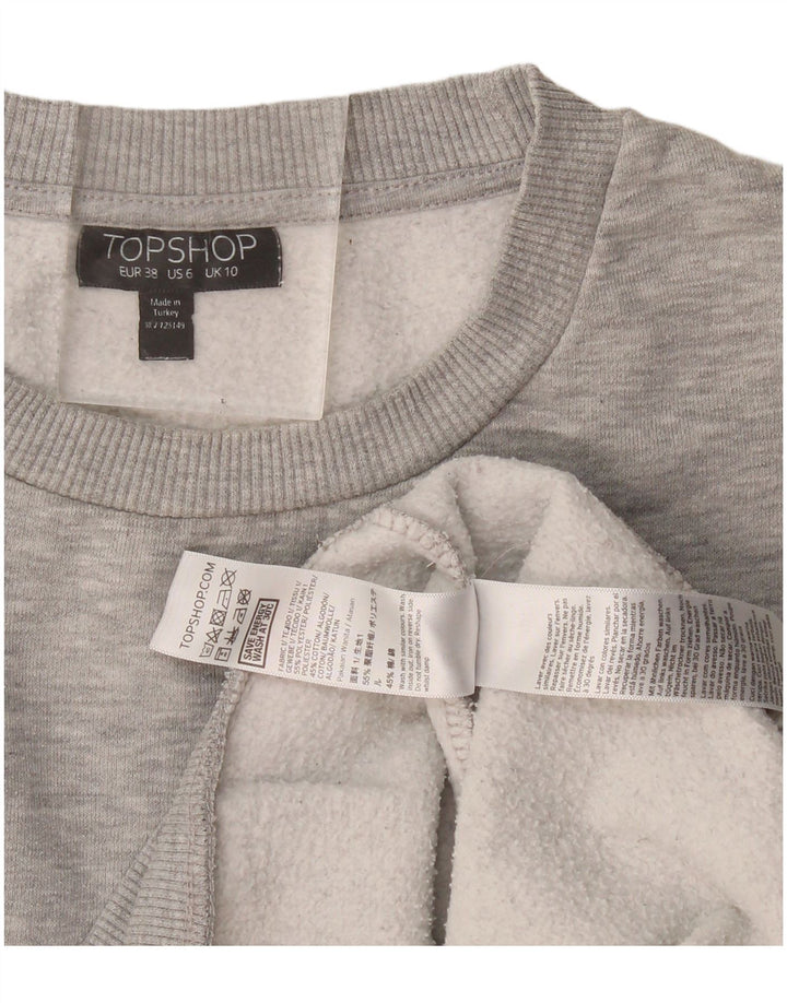 Topshop Ženska prevelika majica UK 10 Mali sivi poliester