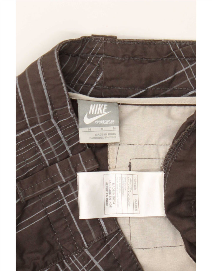 Nike muške chino kratke hlače srednje veličine W32 smeđi karirani pamuk