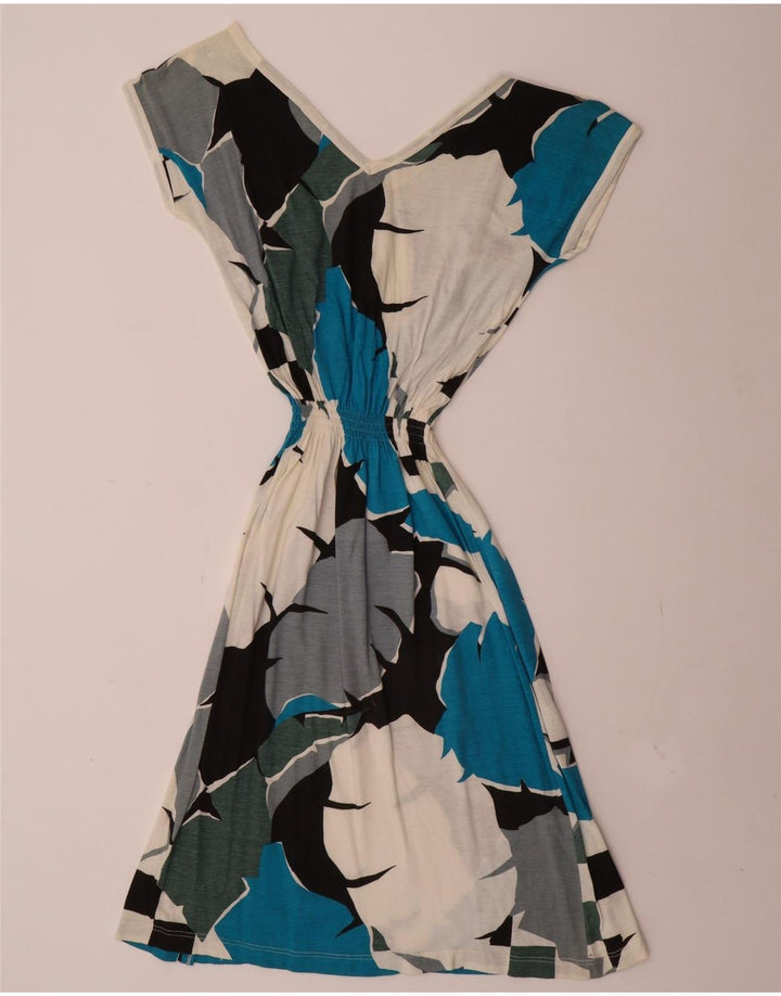 Vintage ženska haljina A-kroja s apstraktnim uzorkom IT 42 srednje višebojna