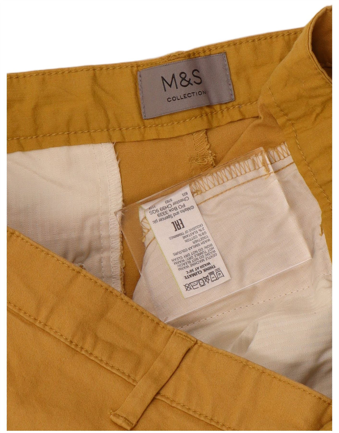 Marks & Spencer muške chino kratke hlače W36 veliki žuti pamuk