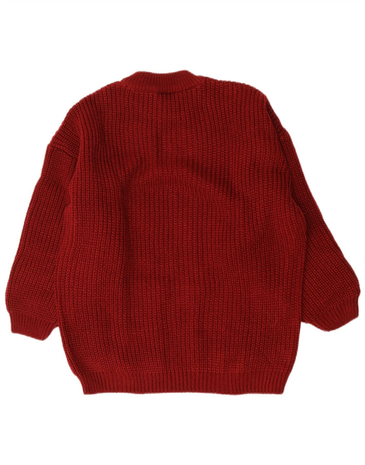 Vintage ženski pulover s okruglim izrezom EU 38/40 srednje kestenjaste boje