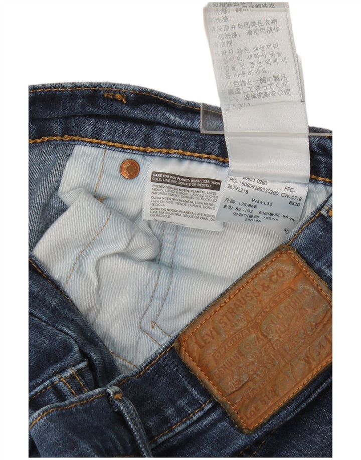 Levi's muške uske sužene traperice W34 L29 plavi pamuk