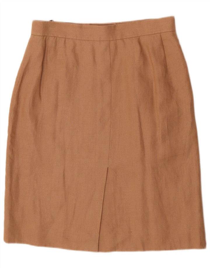 HERMES ženska ravna suknja IT 44 srednje W30 bež lan