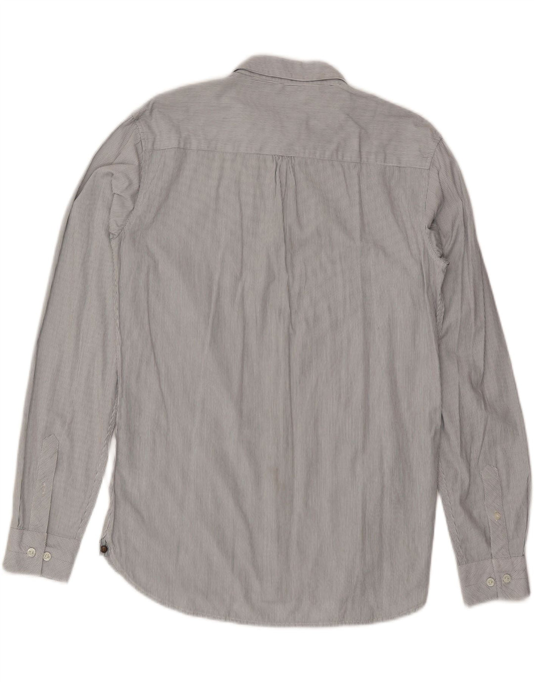 WRANGLER Mens Shirt Large Grey Pinstripe Cotton