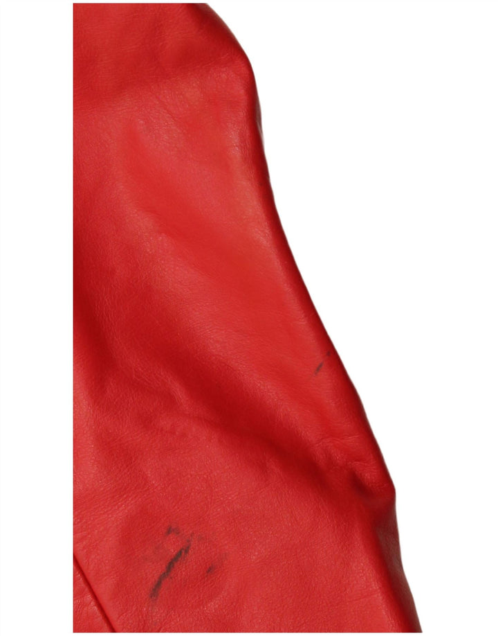 Vintage ženska kožna trkačka jakna EU 40 srednje crvene kože