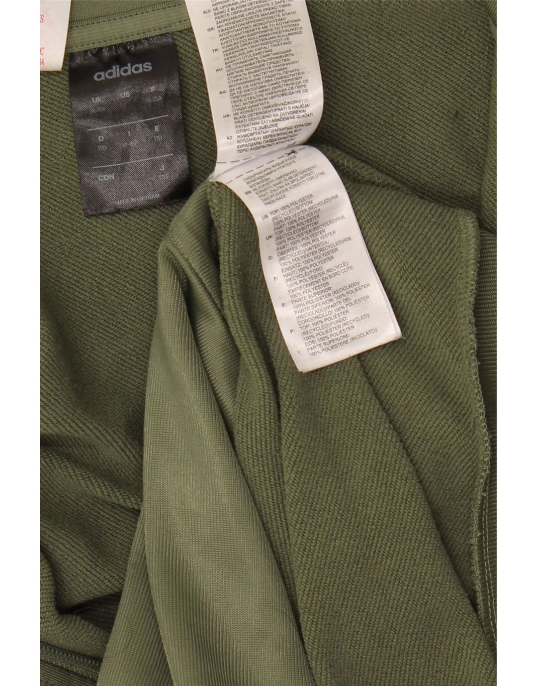 Gornja jakna trenirke ADIDAS za dječake, 14-15 godina, zeleni poliester