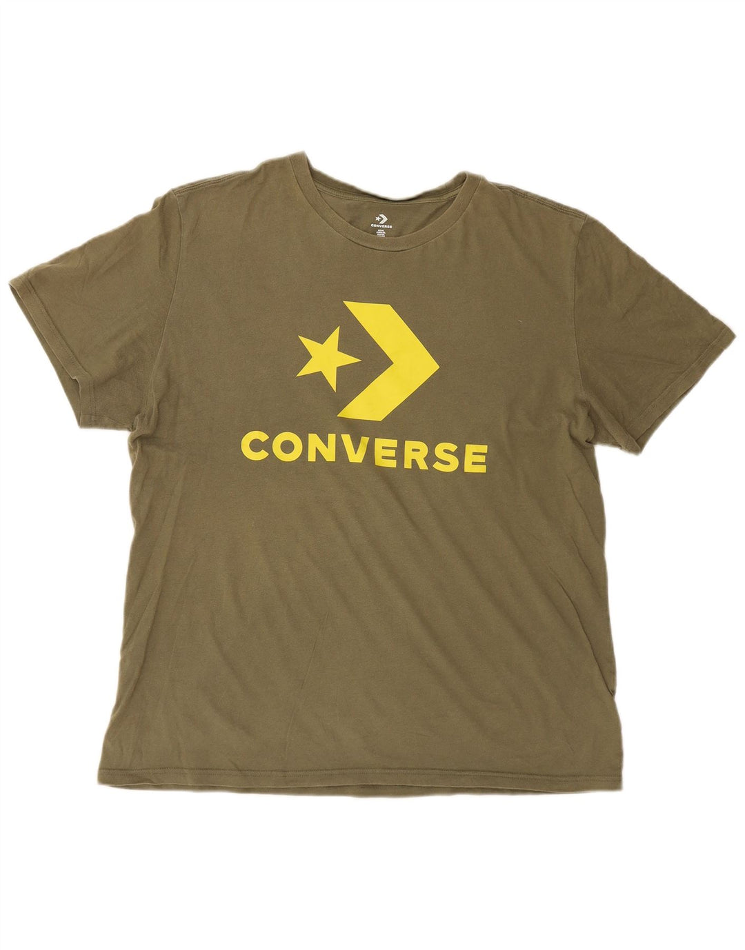 Converse Mens Graphic T-Shirt Top XL Khaki