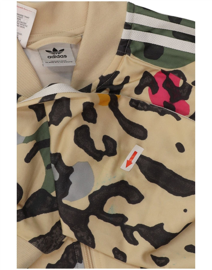 ADIDAS Gornja jakna za trenirku za djevojčice 15-16 godina, bež poliester sa životinjskim printom