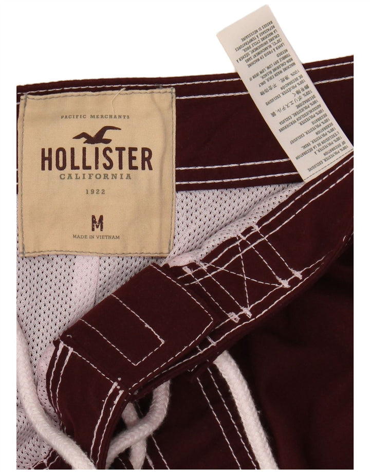HOLLISTER Muške kratke hlače za plivanje, srednji bordo poliester